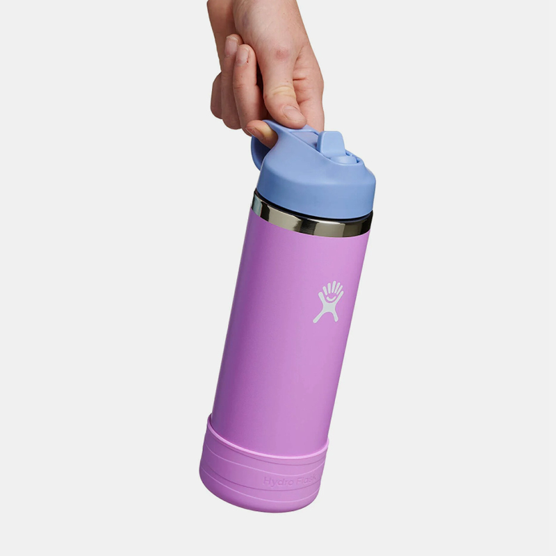 Kids Wide Mouth w/ Straw Cap18 oz בקבוק שתייה ילדים image number null